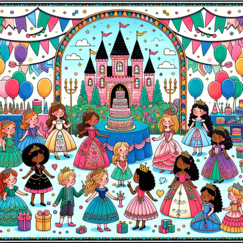 A vibrant digital image representing heartfelt birthday wishes for your little princess, featuring artistic patterns and cheerful colors