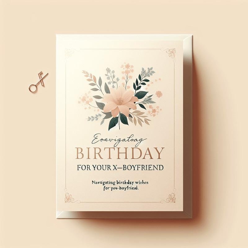 An attractive and charming image presenting birthday wishes for ex boyfriend