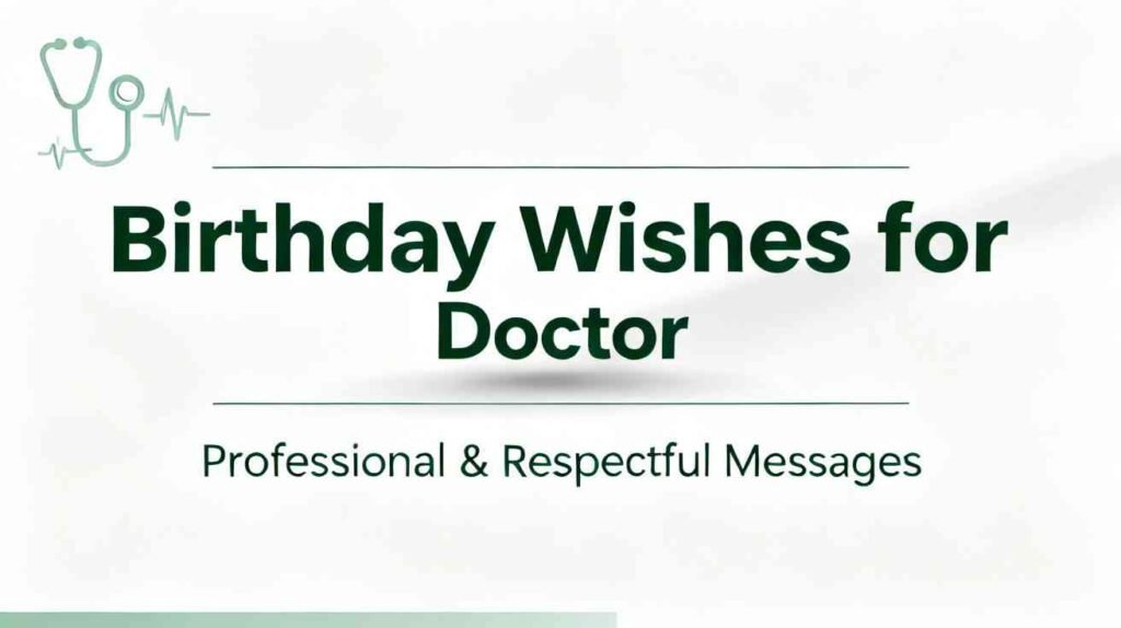 Birthday Wishes for Doctor – Professional and Respectful Messages