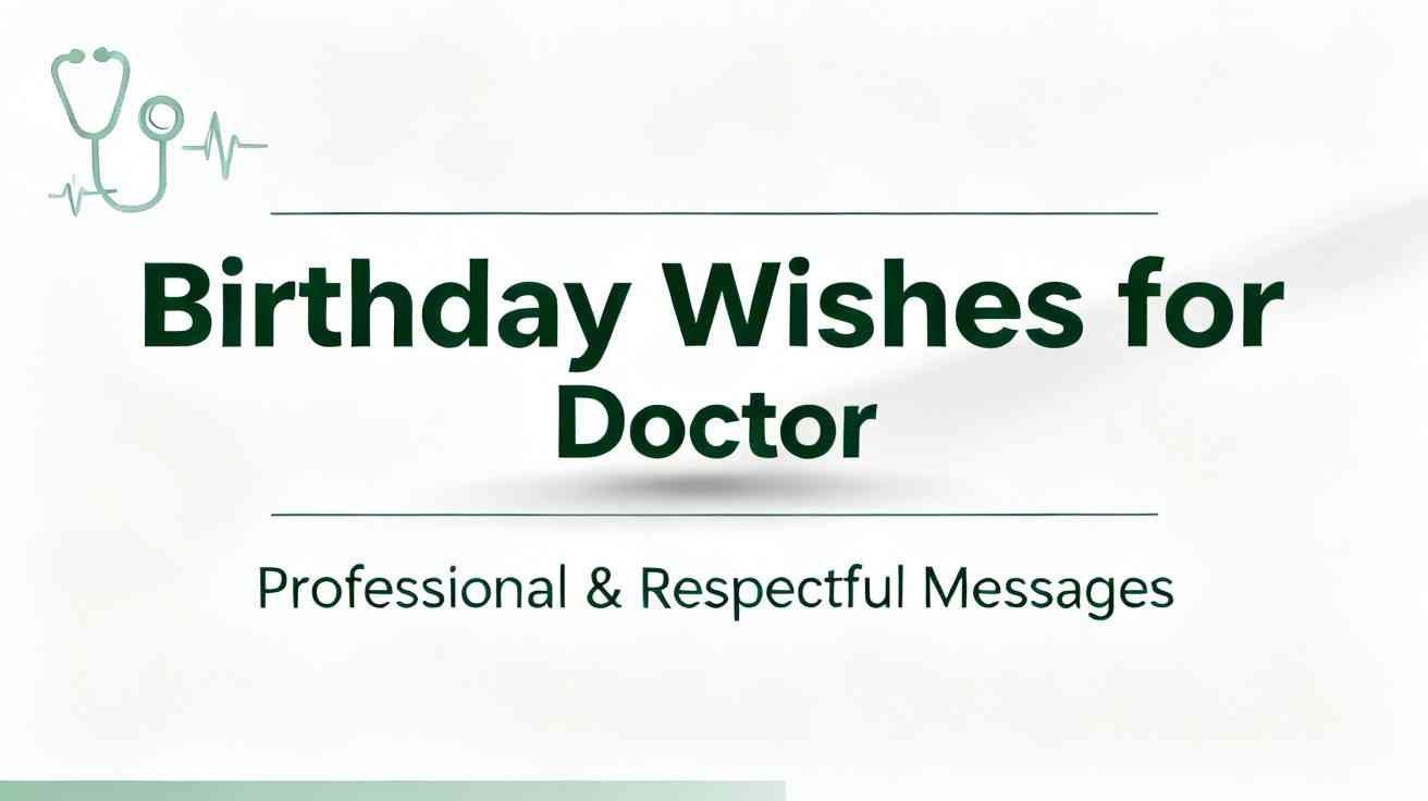 Birthday Wishes for Doctor – Professional and Respectful Messages