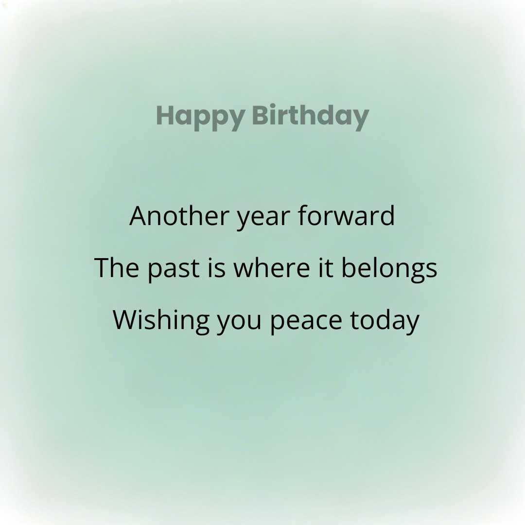 Birthday wishes for ex boyfriend closure message card wishing peace and moving forward