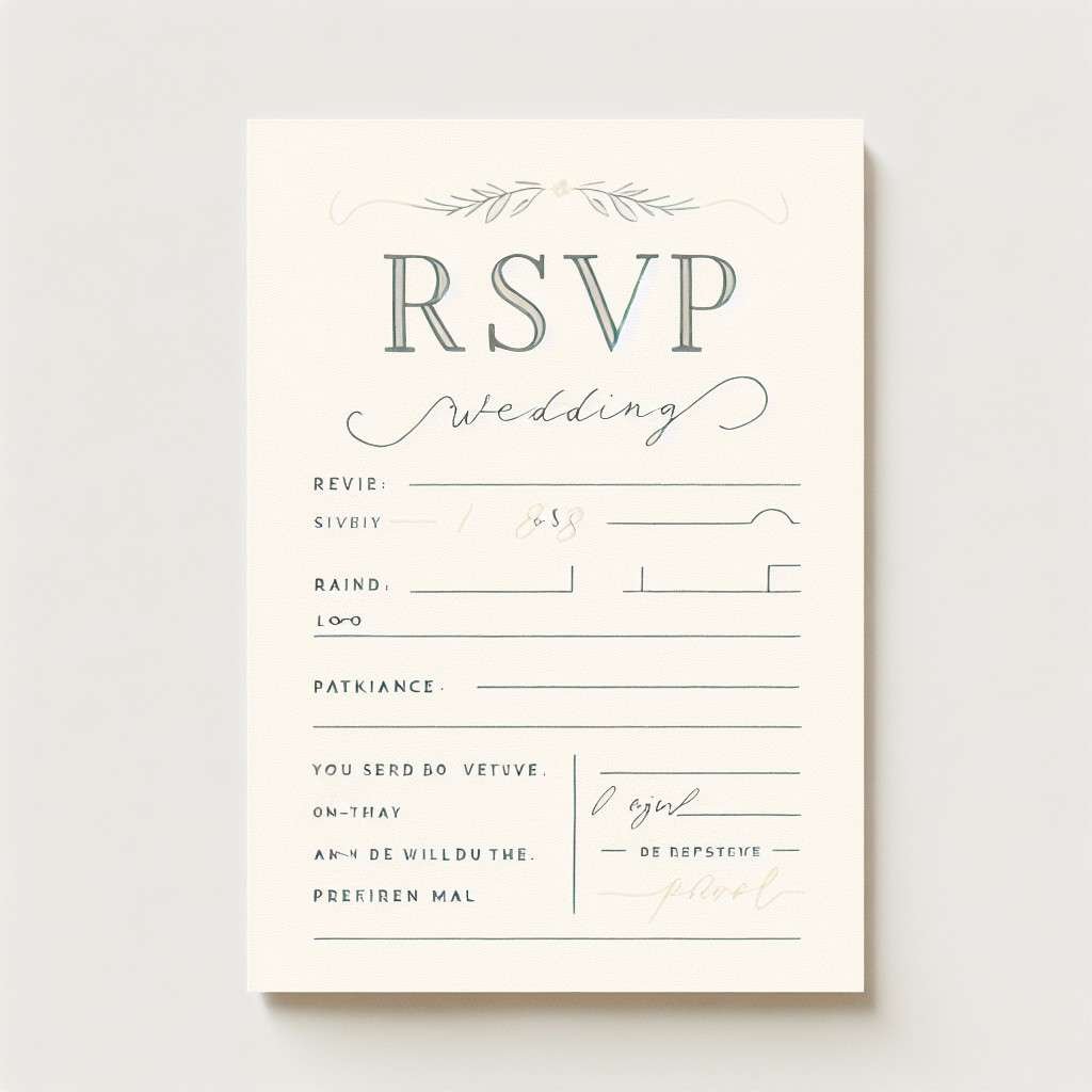 Simple and elegant RSVP wedding card with classic gray script.