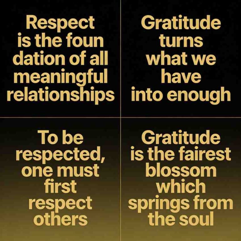 Respect and gratitude farewell quotes on dark gradient background with bold font
