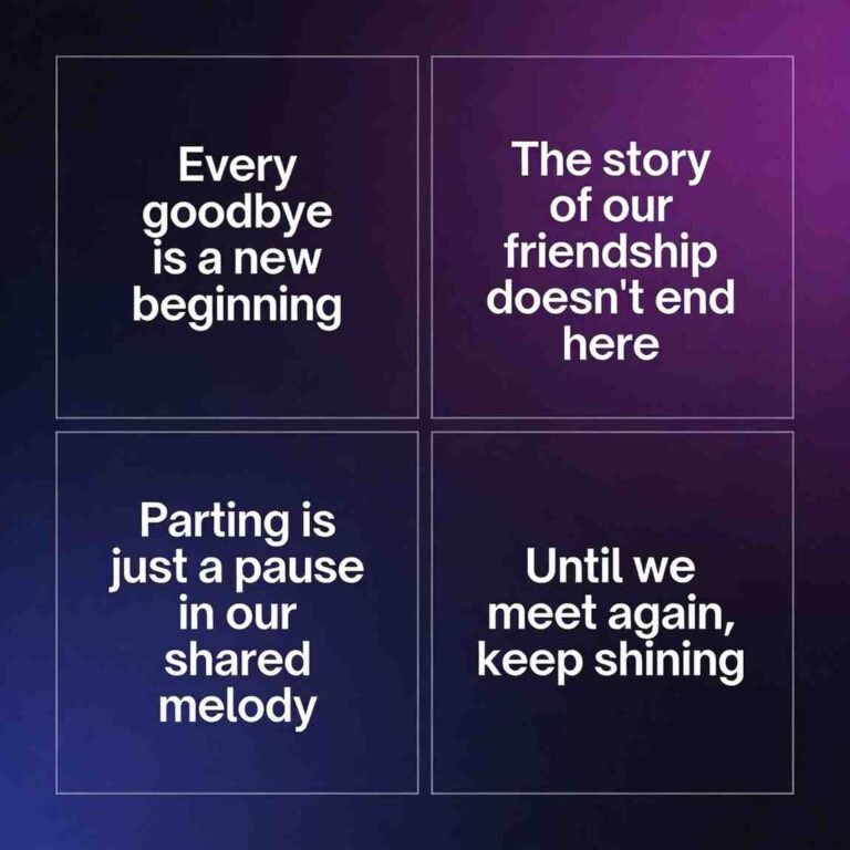 Unique farewell quotes for seniors on dark gradient background with bold modern font