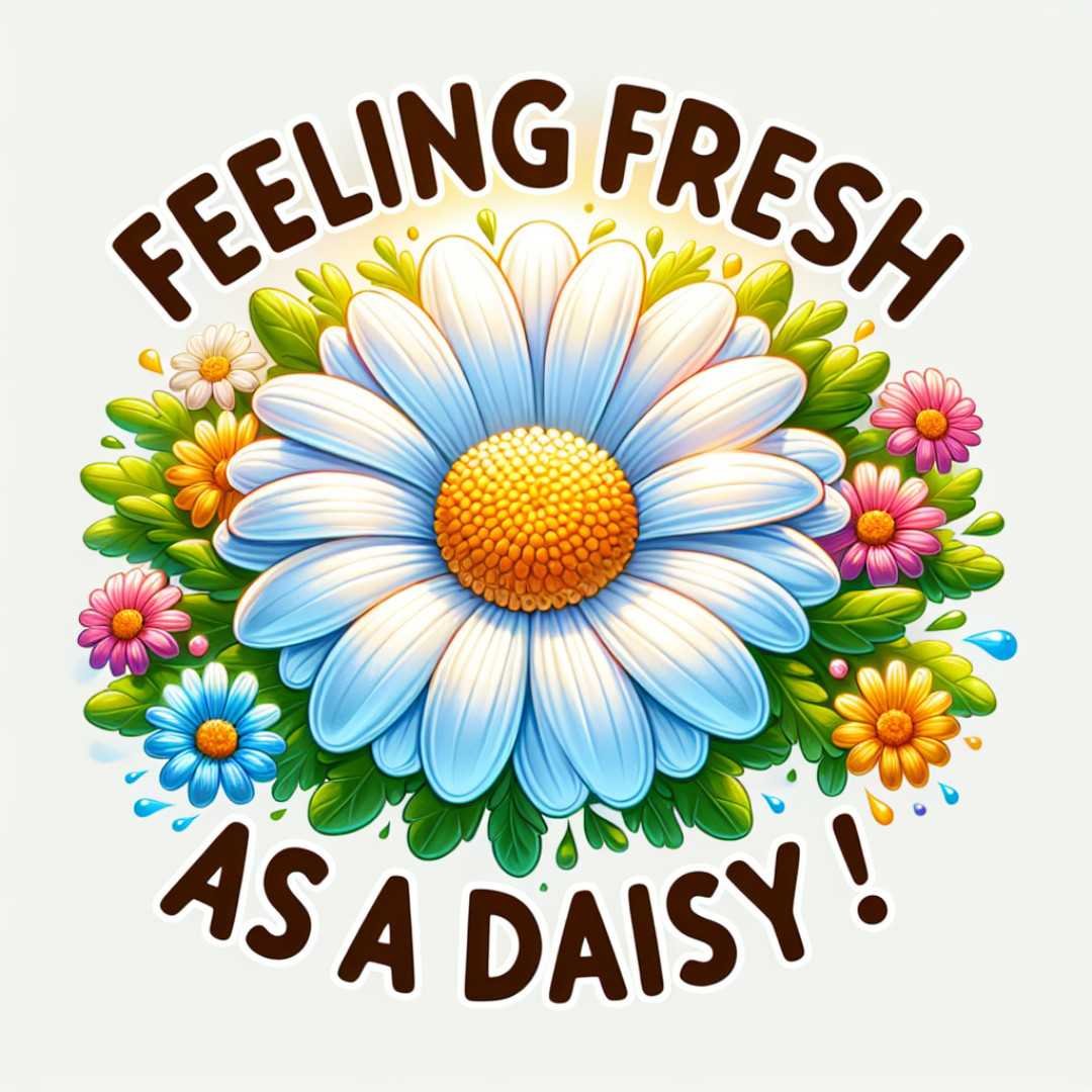 Fresh and vibrant daisy, symbolizing a lively and cheerful atmosphere.