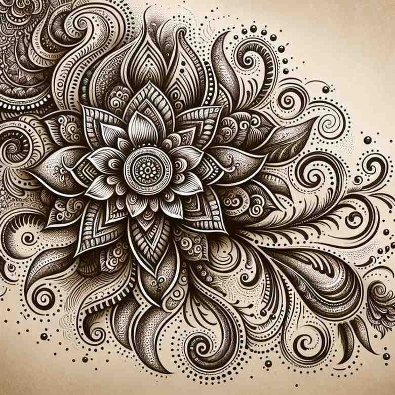 Cultural richness in a Mehndi design, enhancing Instagram's visual storytelling.