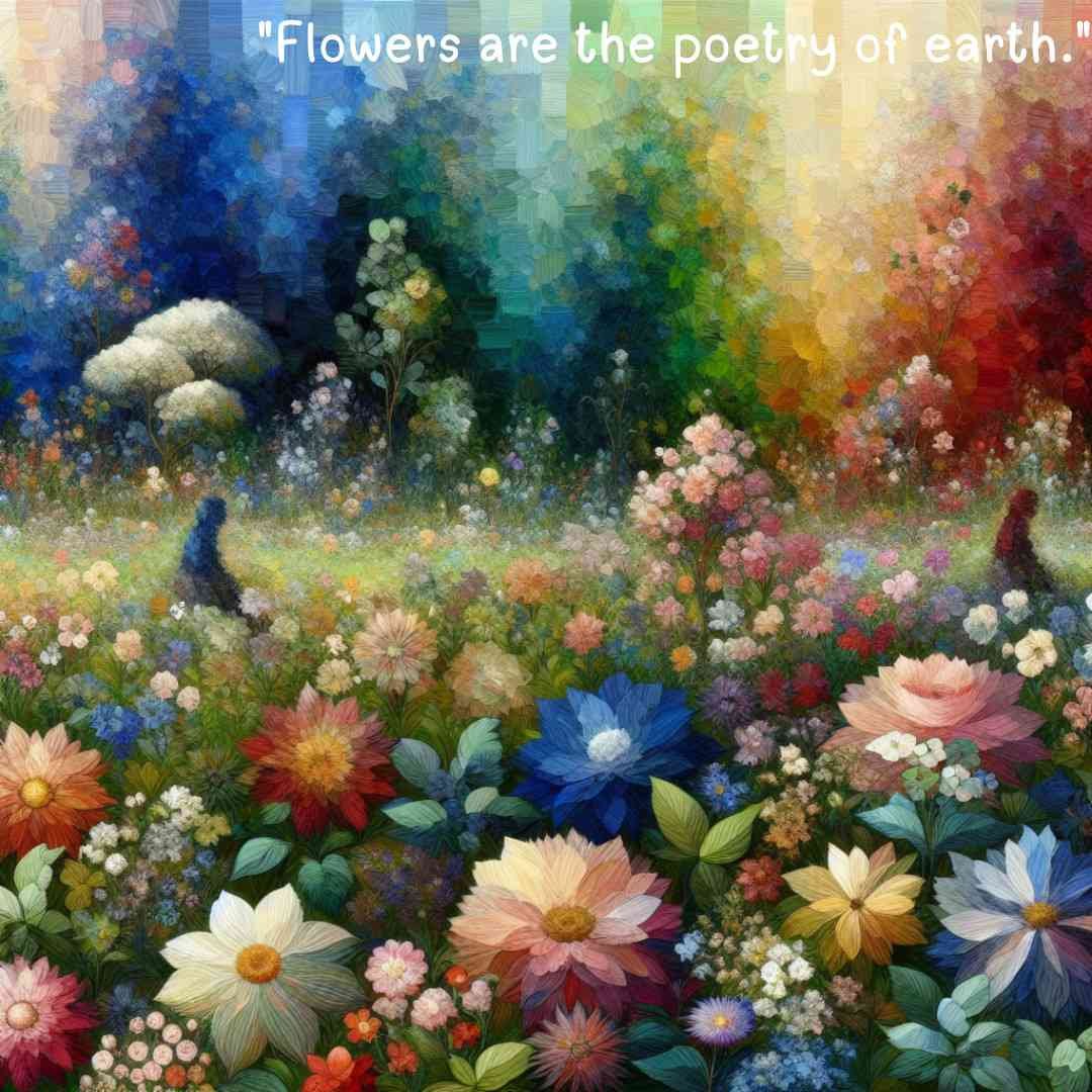 Flowers in full bloom, showcasing nature's poetic beauty and diversity.