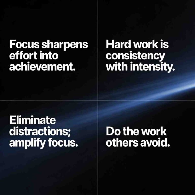 hard work focus discipline quote