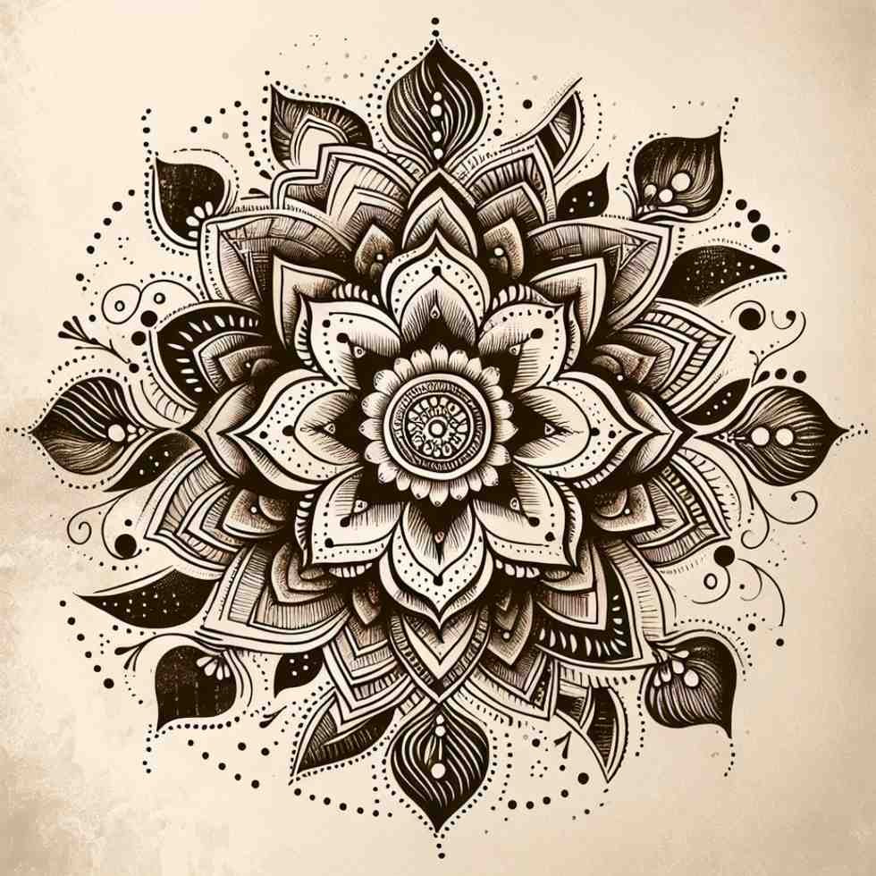 Bold and innovative modern Mehndi design, ideal for mehndi captions for Instagram.