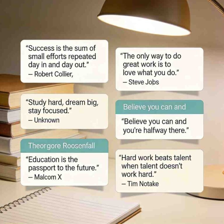 study exam quotes for students motivation focus preparation