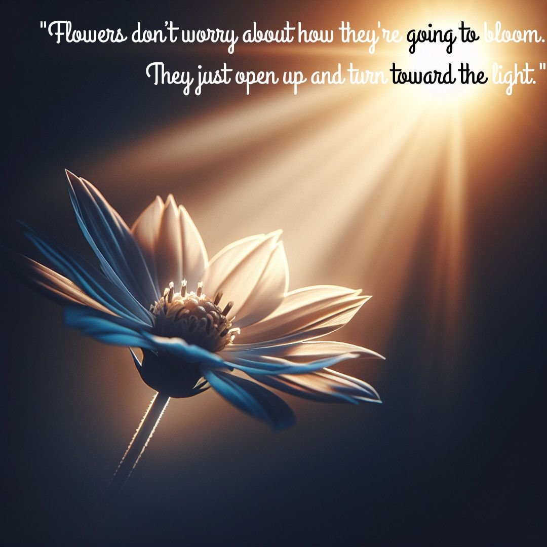 Flower gracefully turning towards light, embodying natural growth.