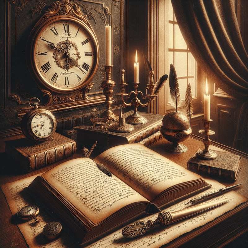 Timeless Inspiration — A writer’s sanctuary lit by candlelight.