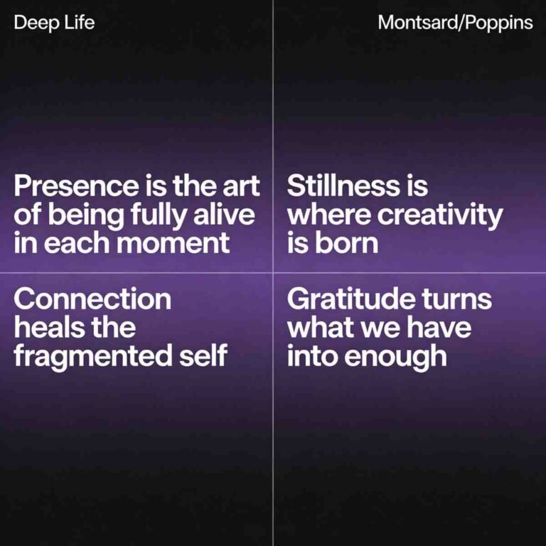 Deep life and reflection quotes grid on dark gradient with bold modern font