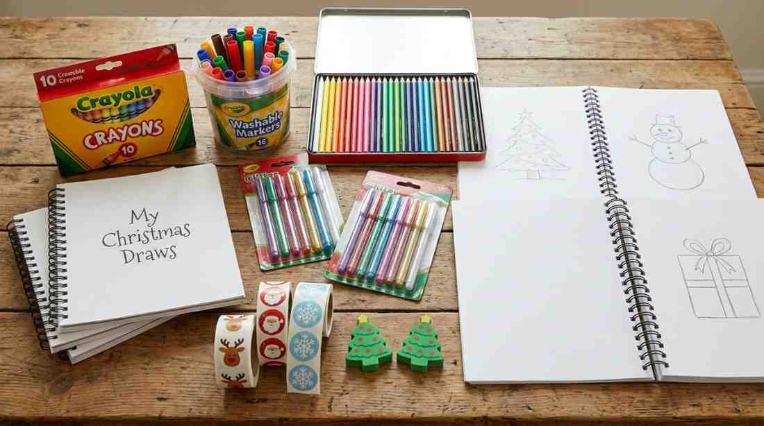 Best drawing supplies for Christmas art activities for kids