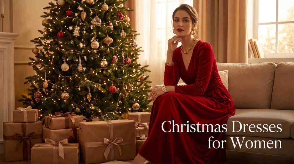 Christmas dresses for women with elegant festive holiday styling