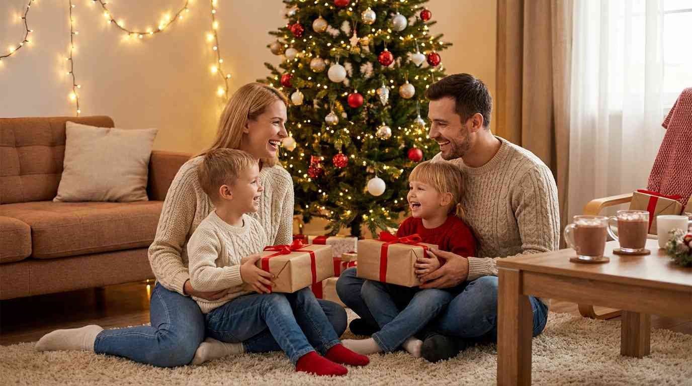 Merry Christmas and Happy New Year wishes for family
