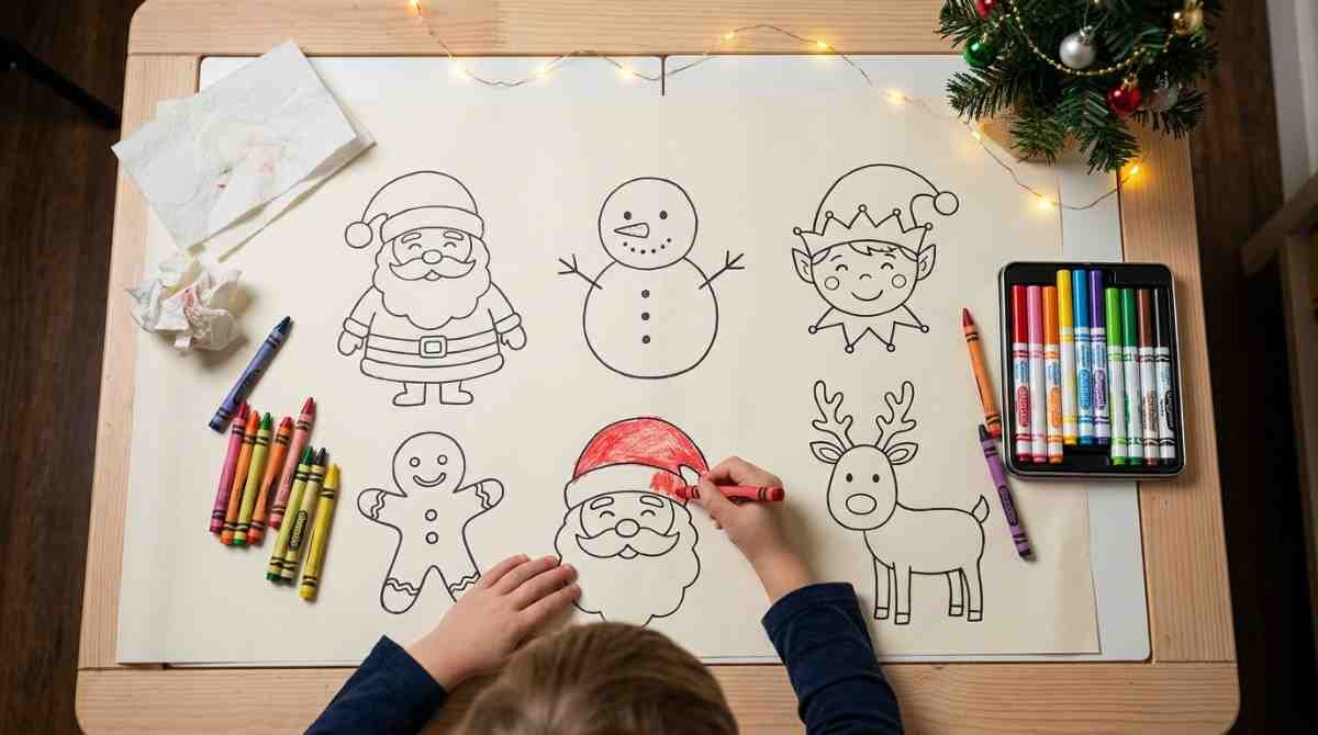 Easy Christmas character drawing ideas for kids