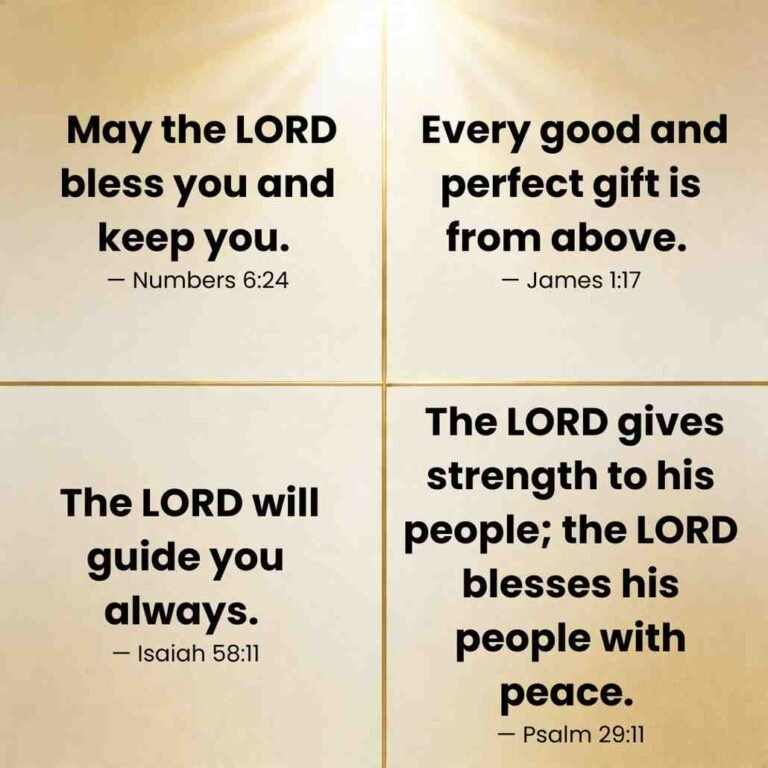 Morning blessing Bible quotes with soft light background for peace and gratitude