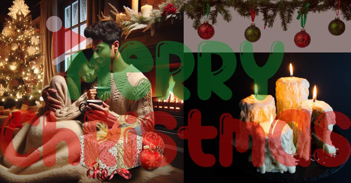 A romantic image specially designed for your loved one to greet her on merry christmas and happy new year