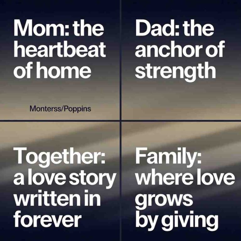 Unique mom dad quotes on dark gradient background with bold modern font