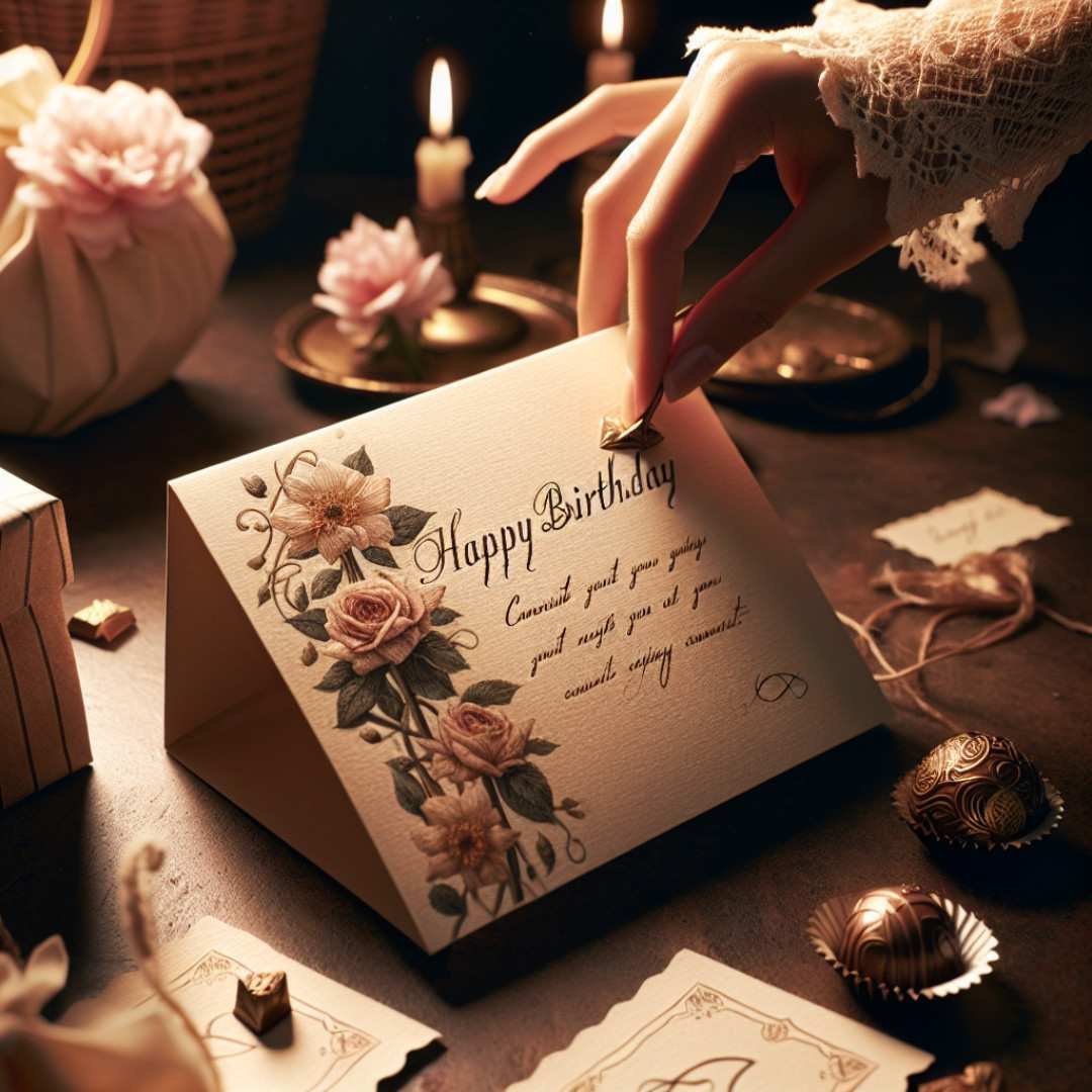 Handwritten birthday note in a bag, symbolizing personal birthday wishes for a crush.