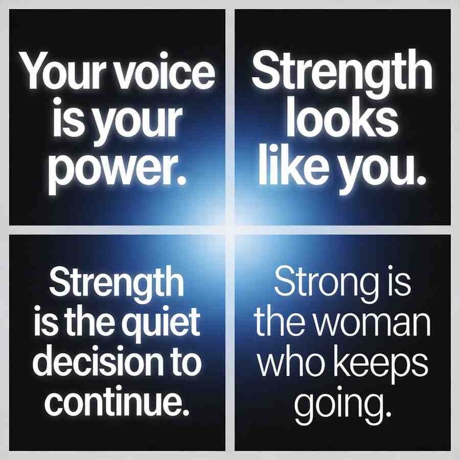 women empowerment quotes strength confidence bold typography dark background