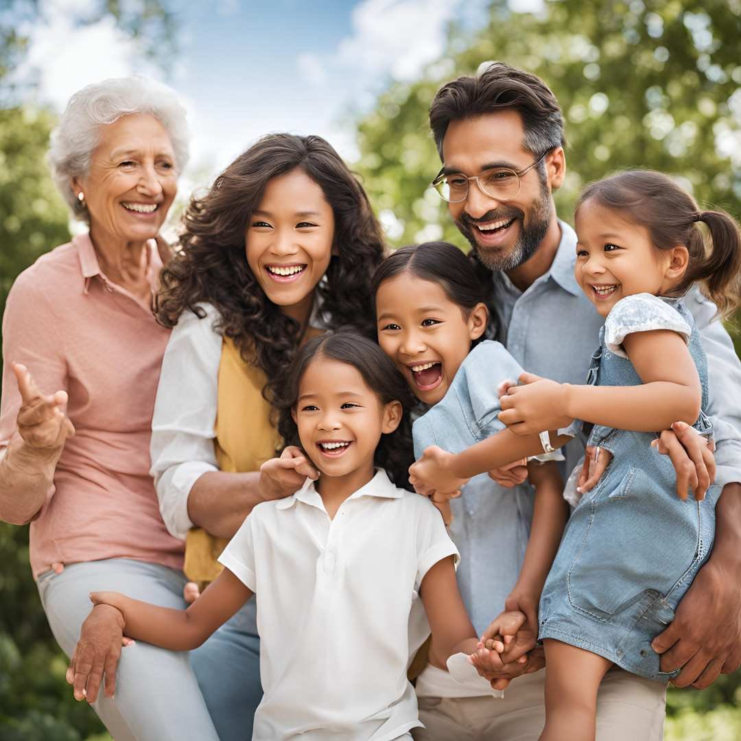 Families at a fun brand-sponsored event, highlighting happy family marketing