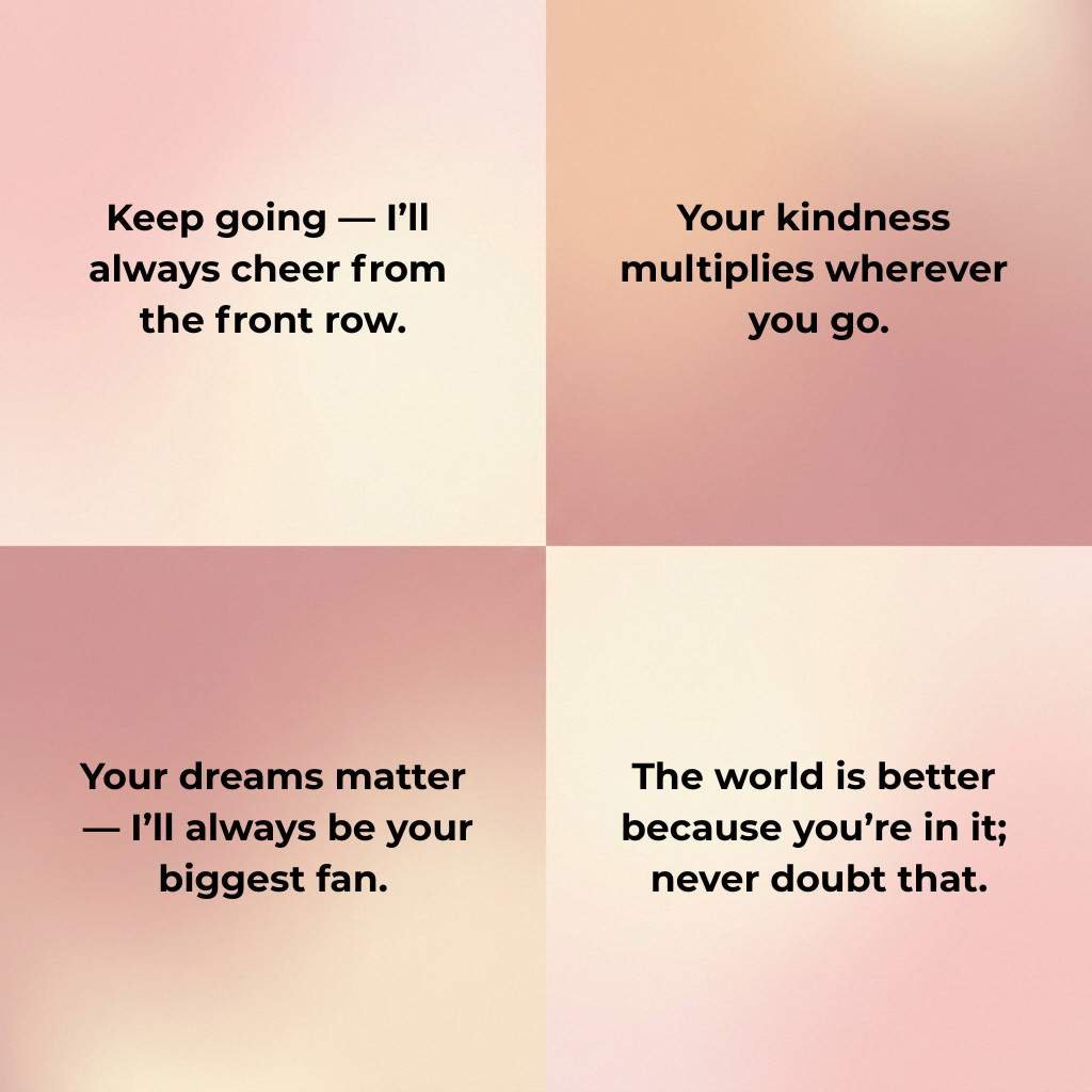 Four funny sister Valentine’s Day quotes displayed in a soft pastel gradient four-grid layout