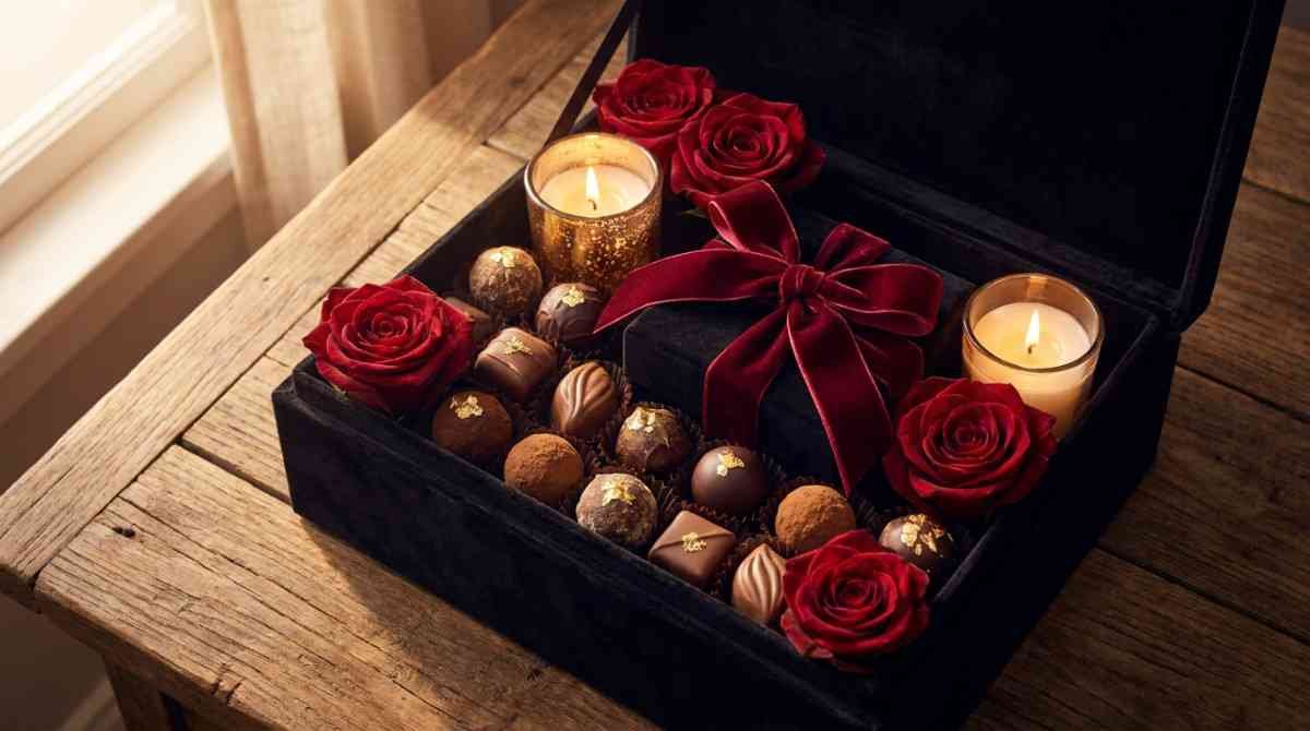 Luxury chocolate valentine gift box