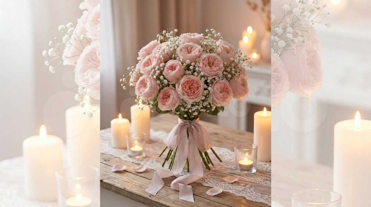 Elegant pink rose arrangements