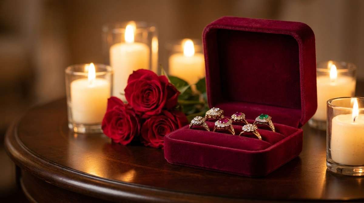 Romantic valentine rings