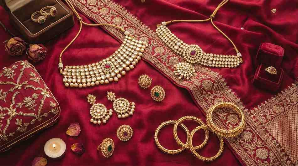 Jewelry styling for valentine saree ideas