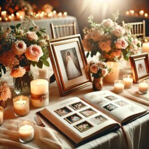 Decoration ideas for celebration of life with a memory table display