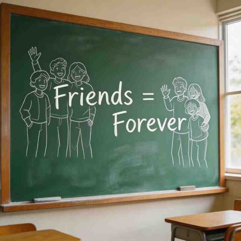 Chalkboard school friends forever group profile