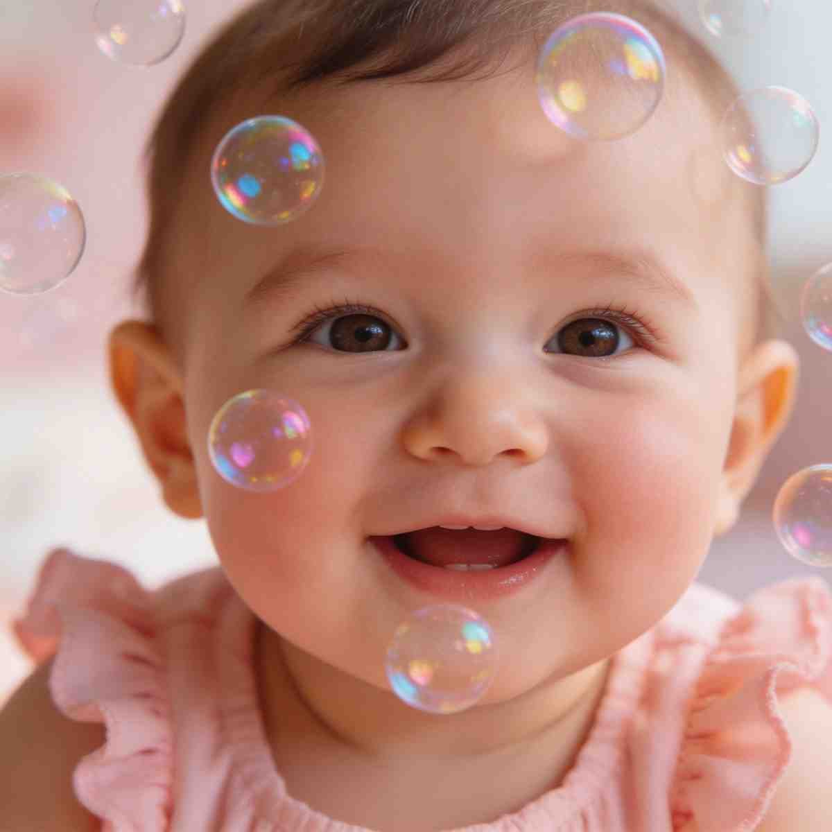 Bubbles playful baby girl WhatsApp DP