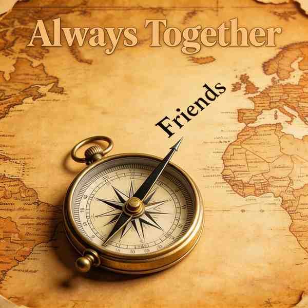 Compass pointing friends emotional WhatsApp DP