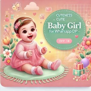 A baby girl sitting on a pastel blanket, surrounded by toys, smiling joyfully