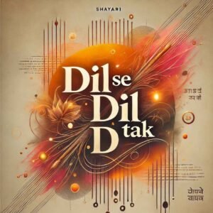 Motivational Shayari DP with the quote 'Dil se dil tak' overlaid on an artistic background.