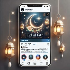 Eid ul Fitr beautiful images for Instagram with 'Wishing everyone a joyful Eid ul Fitr