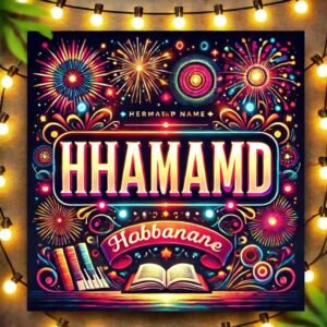 Festive-themed a name dp pic with lights and hobby elements.