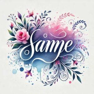Artistic a name dp pic in calligraphy with watercolor splashes