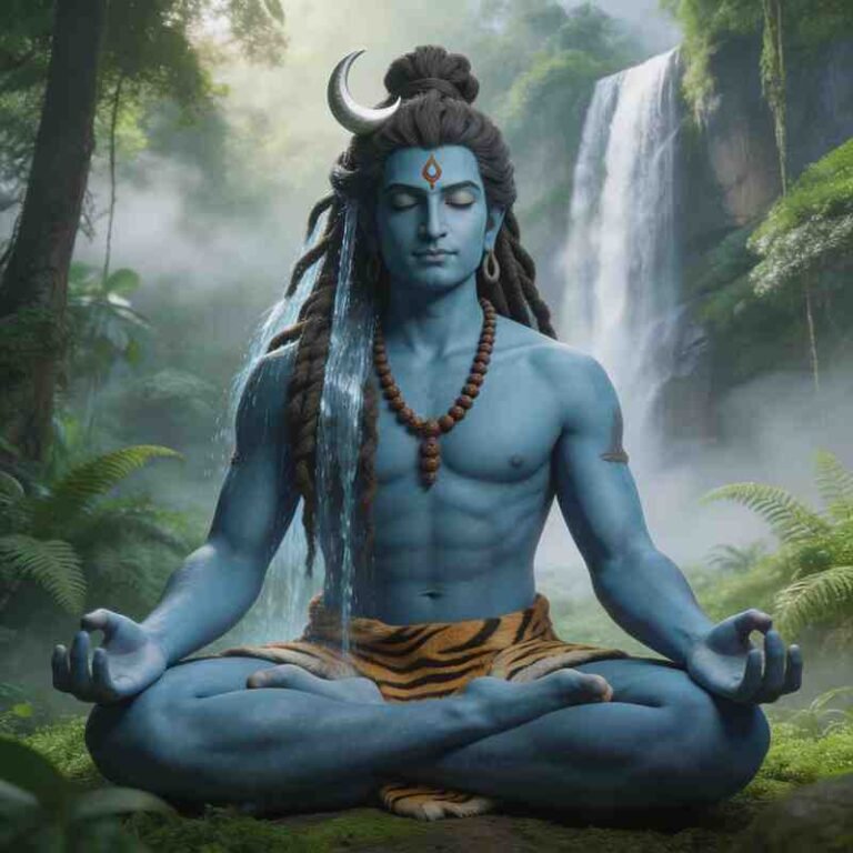 Ganga waterfall Shiva DP for WhatsApp