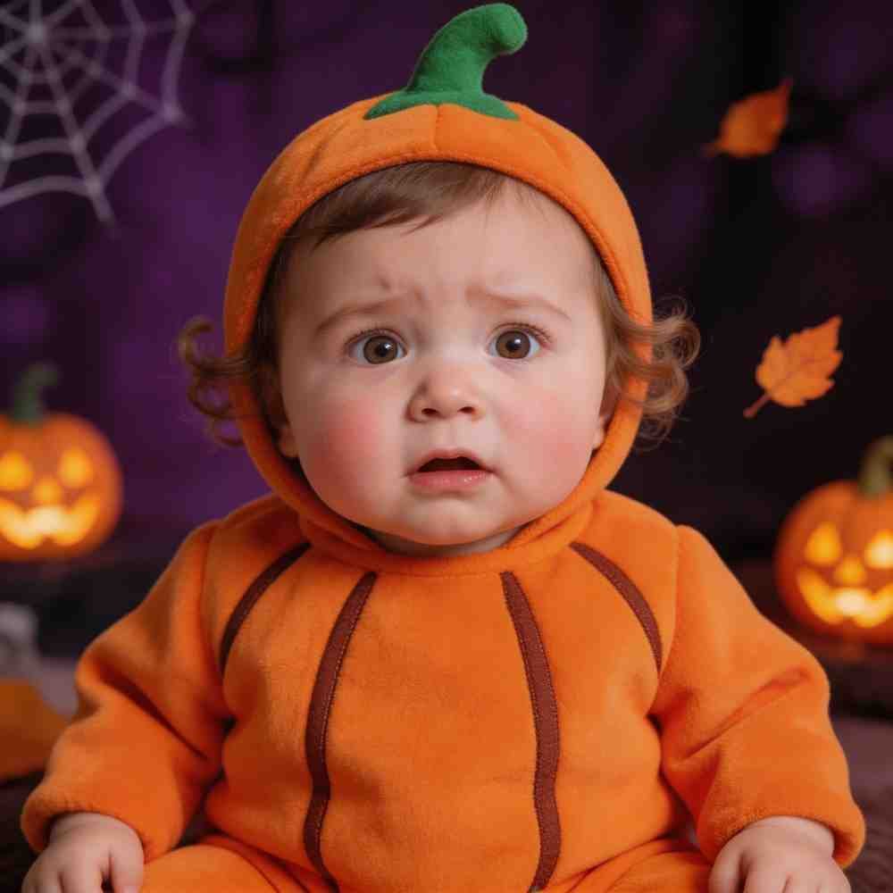 Halloween pumpkin baby girl for DP