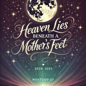 Emotional Maa DP for WhatsApp with a starry sky and meaningful text.