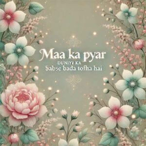 Beautiful Maa DP for WhatsApp featuring a floral background and heartfelt text.