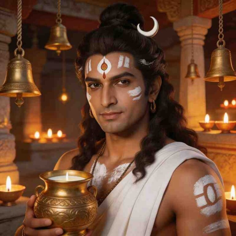 Festive milk offering Shiva DP for WhatsApp