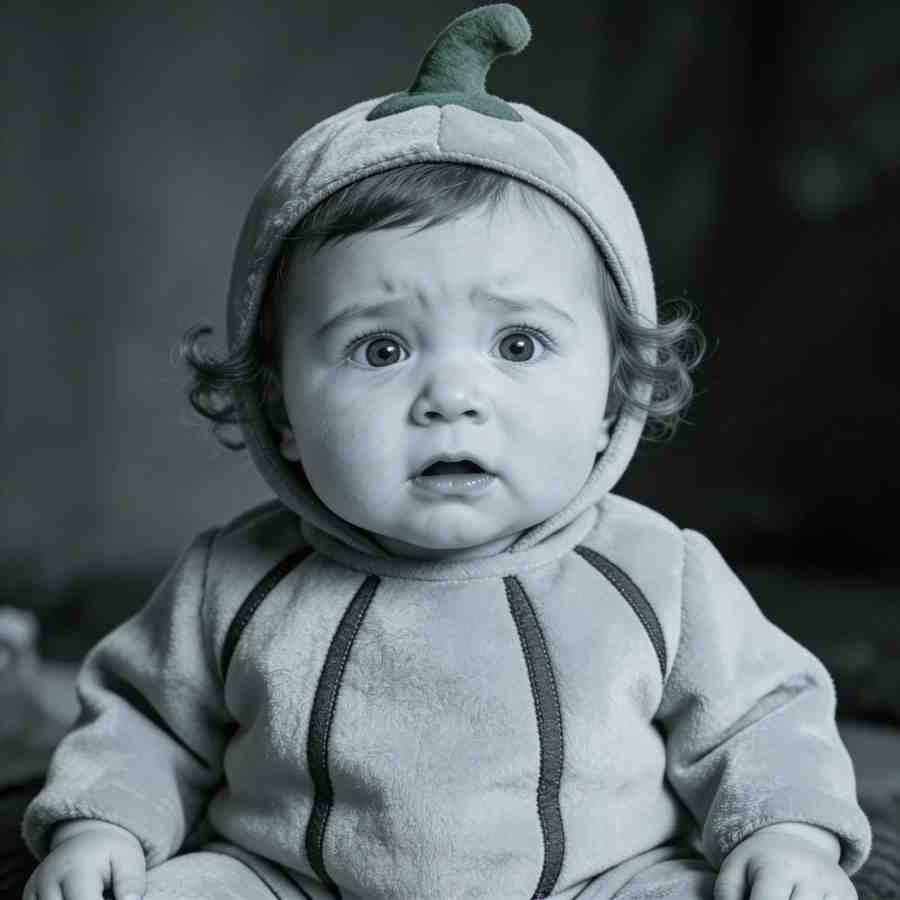 Minimalist black white baby girl close-up WhatsApp DP