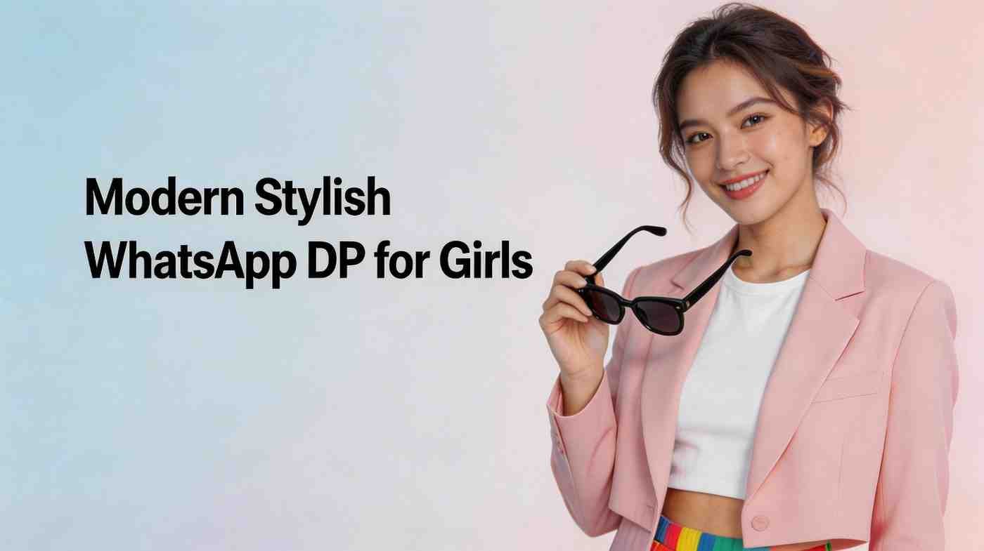 modern stylish whatsapp dp for girls with trendy outfit and aesthetic look