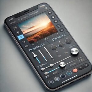 A smartphone screen displaying a music editing app with sound adjustment sliders, perfect for music enthusiasts' WhatsApp DP.