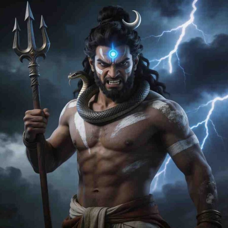 Powerful Mahadev DP for WhatsApp showing fierce Shiva